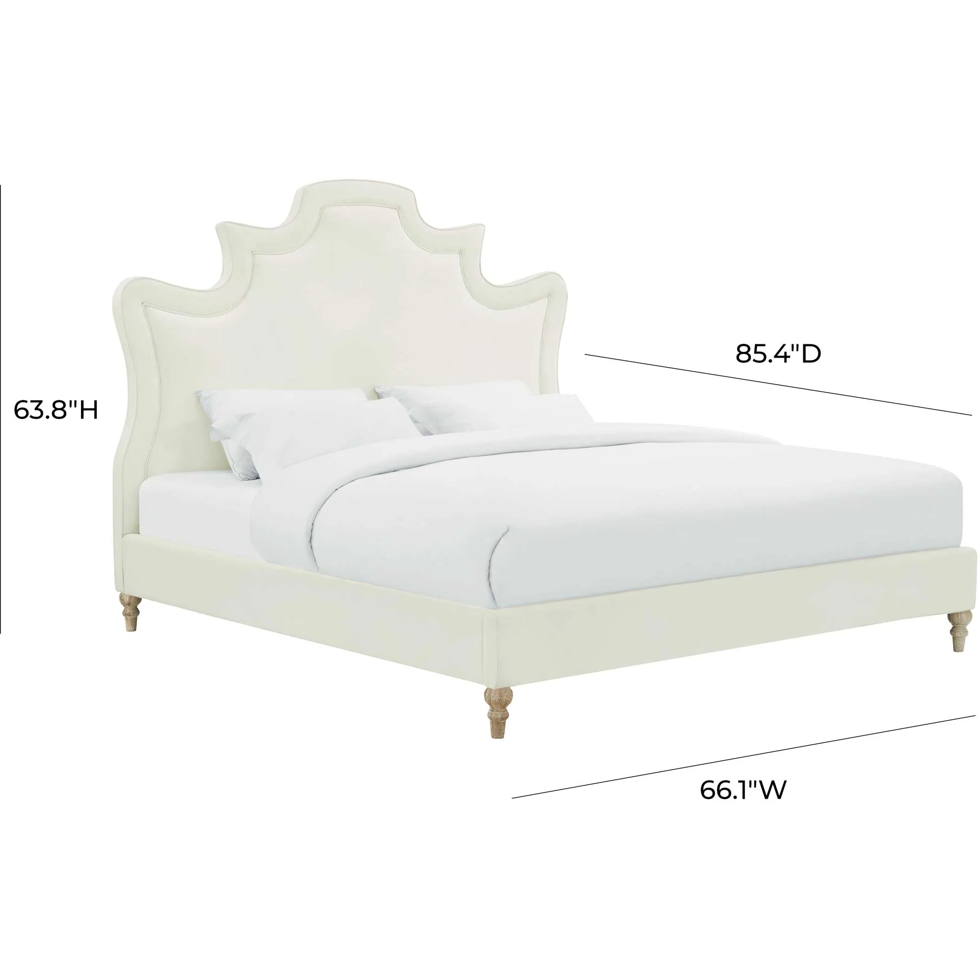 Selena Velvet Bed Cream - Image 5