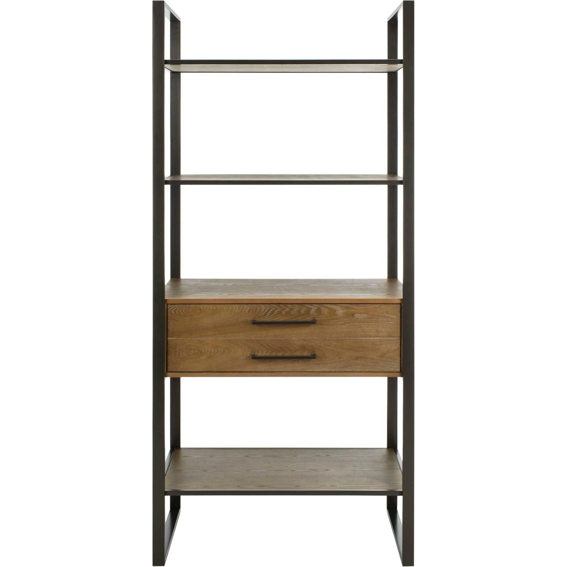 Skadi 4 Tier 1 Drawer Etagere Gun Metal/Rustic Oak