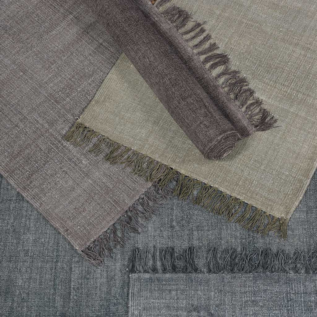 Stonewashed Gray Cotton Area Rug - Image 3