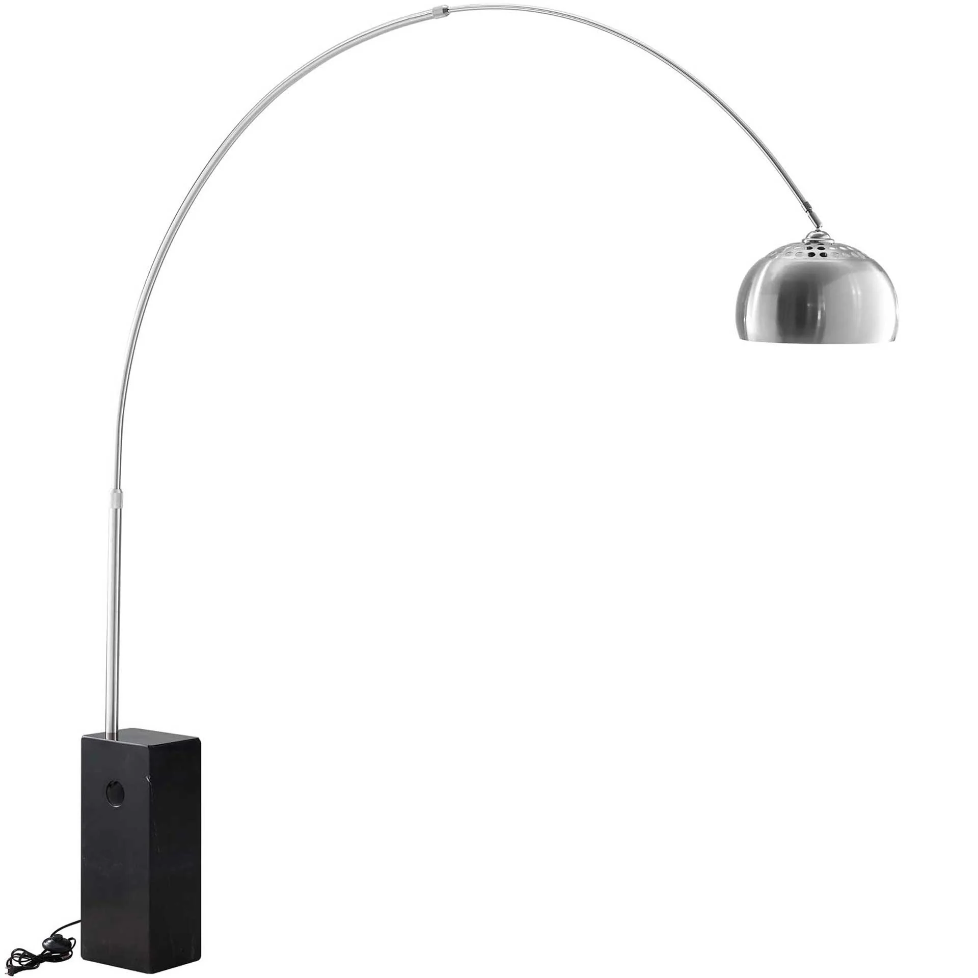 Sun Cube Marble Base Floor Lamp Black