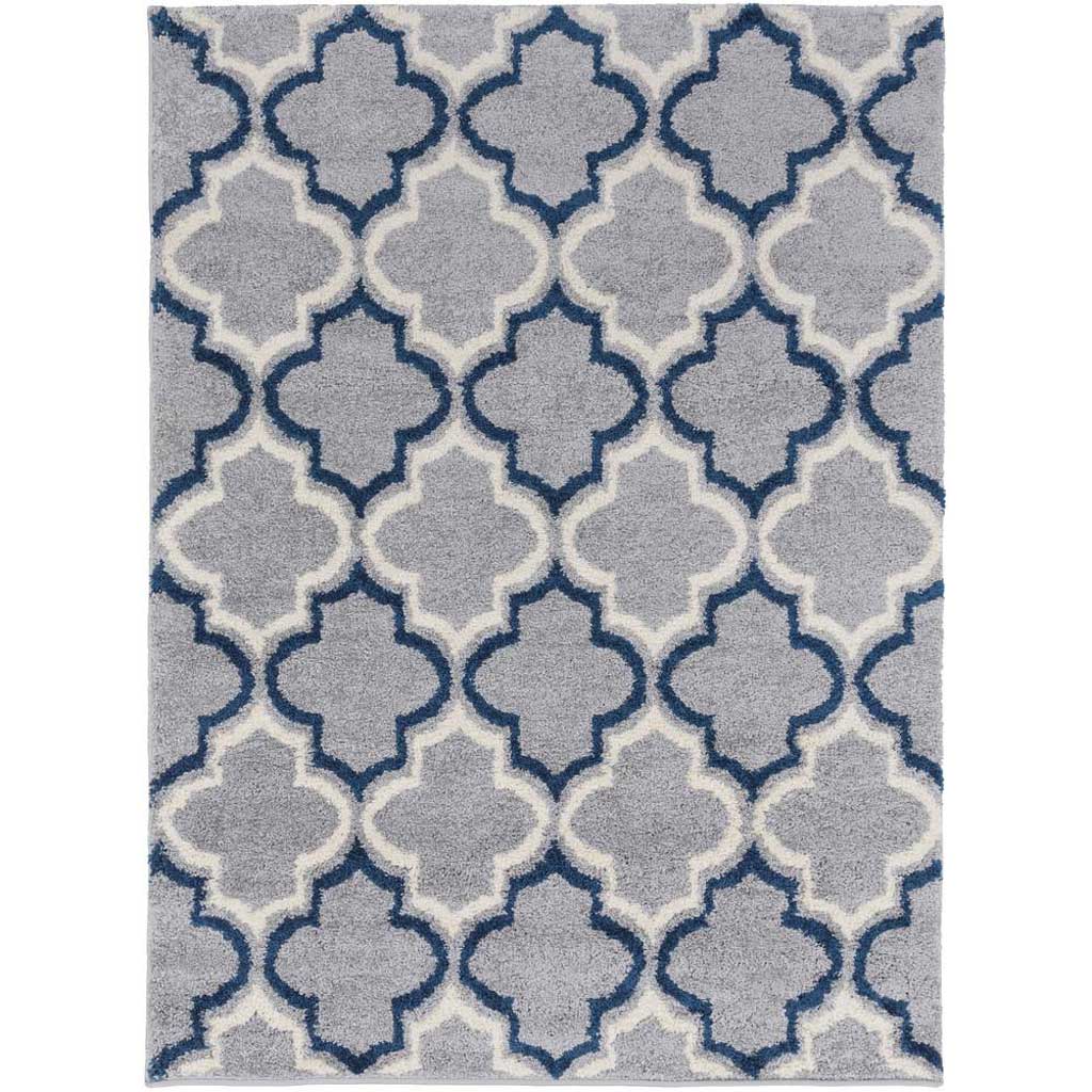 Swift Light Gray/Cobalt/Ivory Area Rug