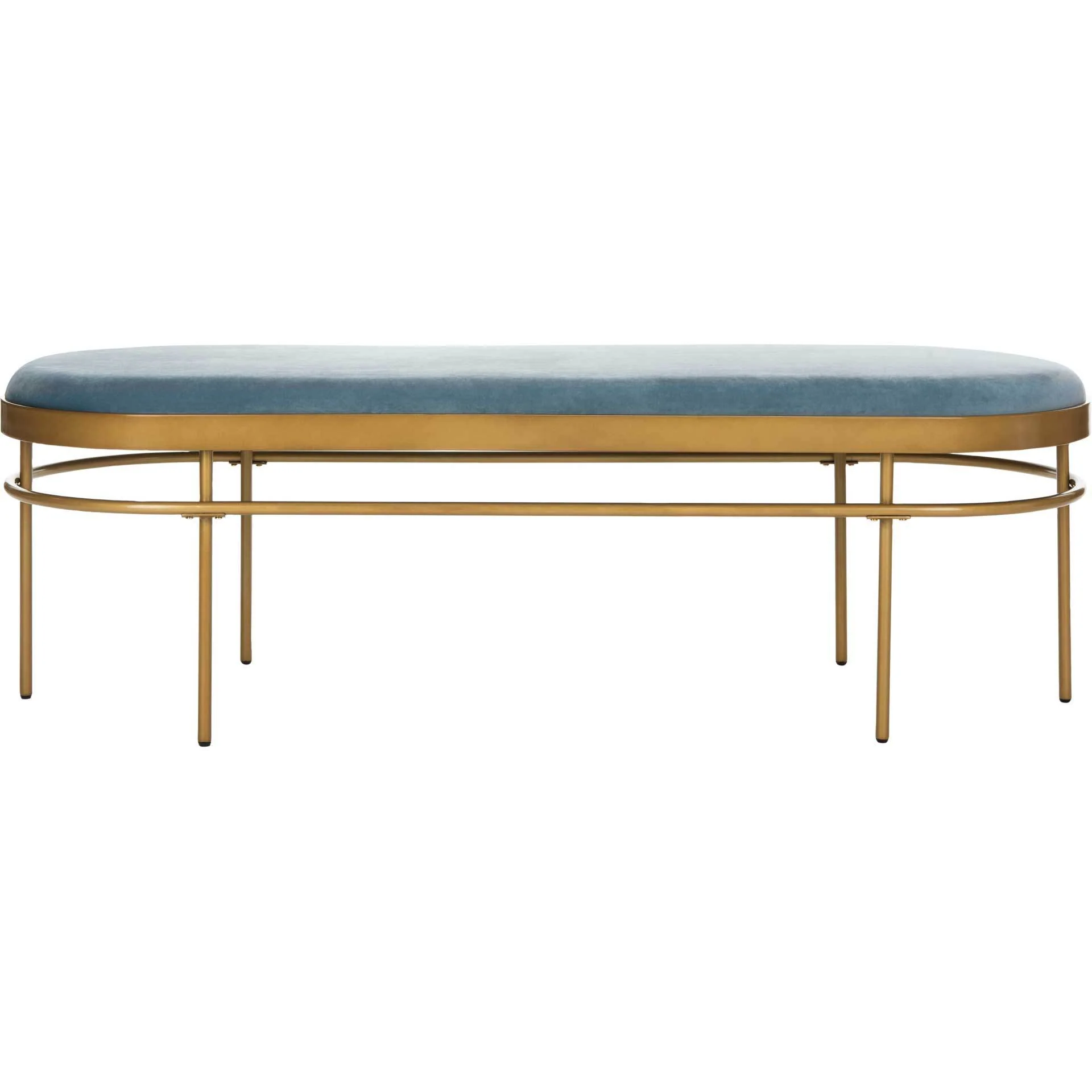 Sylas Oval Bench Slate Blue/Gold