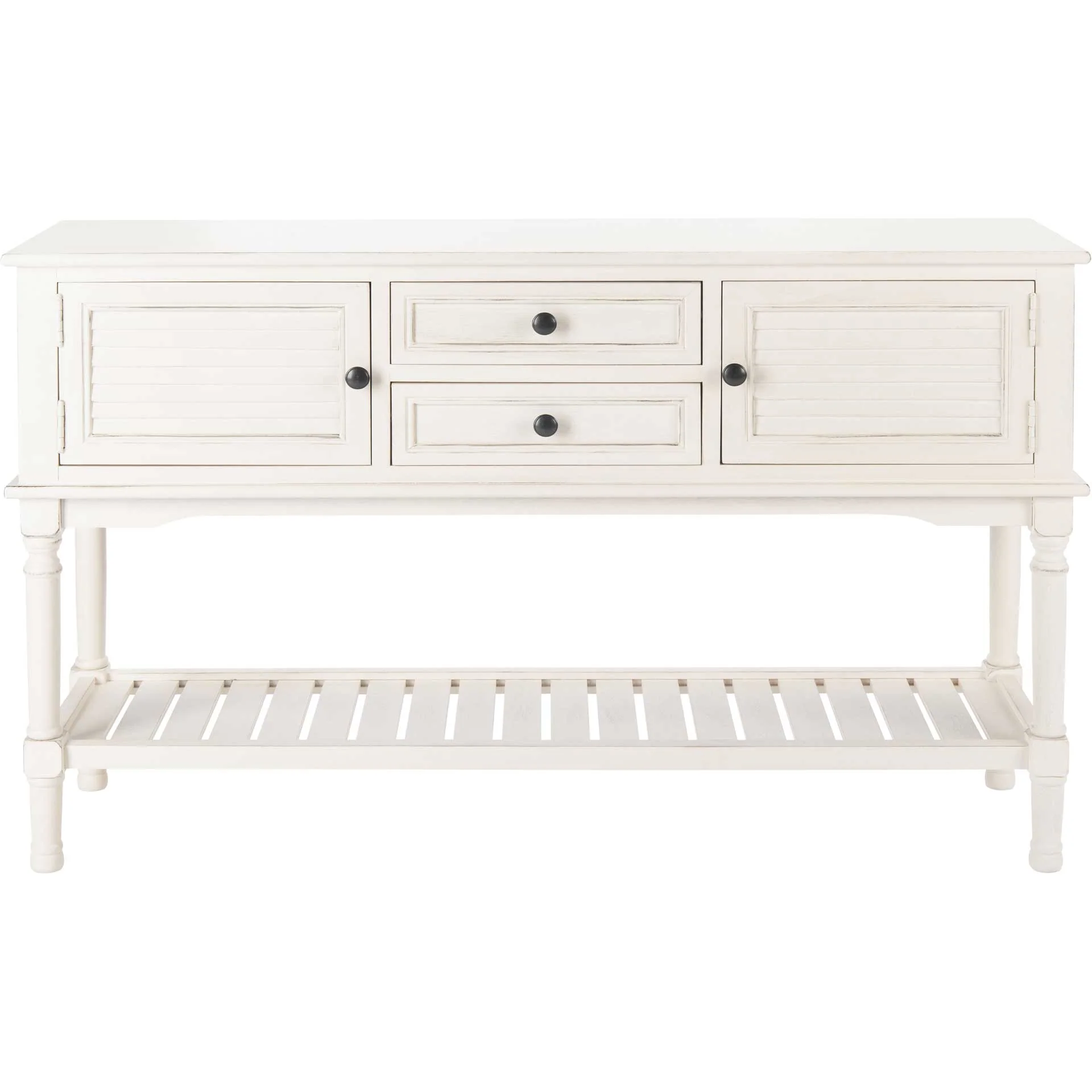 Talita 2 Drawer 2 Door Console Table Distressed White