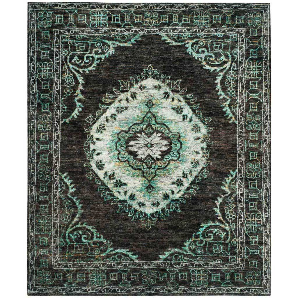 Tangier Chocolate/Aqua Area Rug