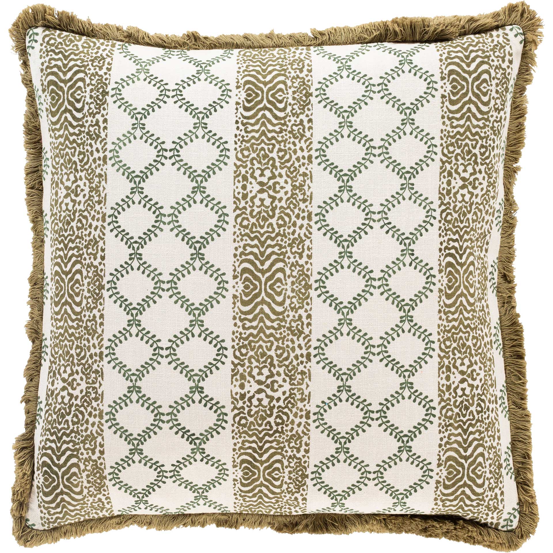 Tano Pillow Olive/Dark Green/Beige