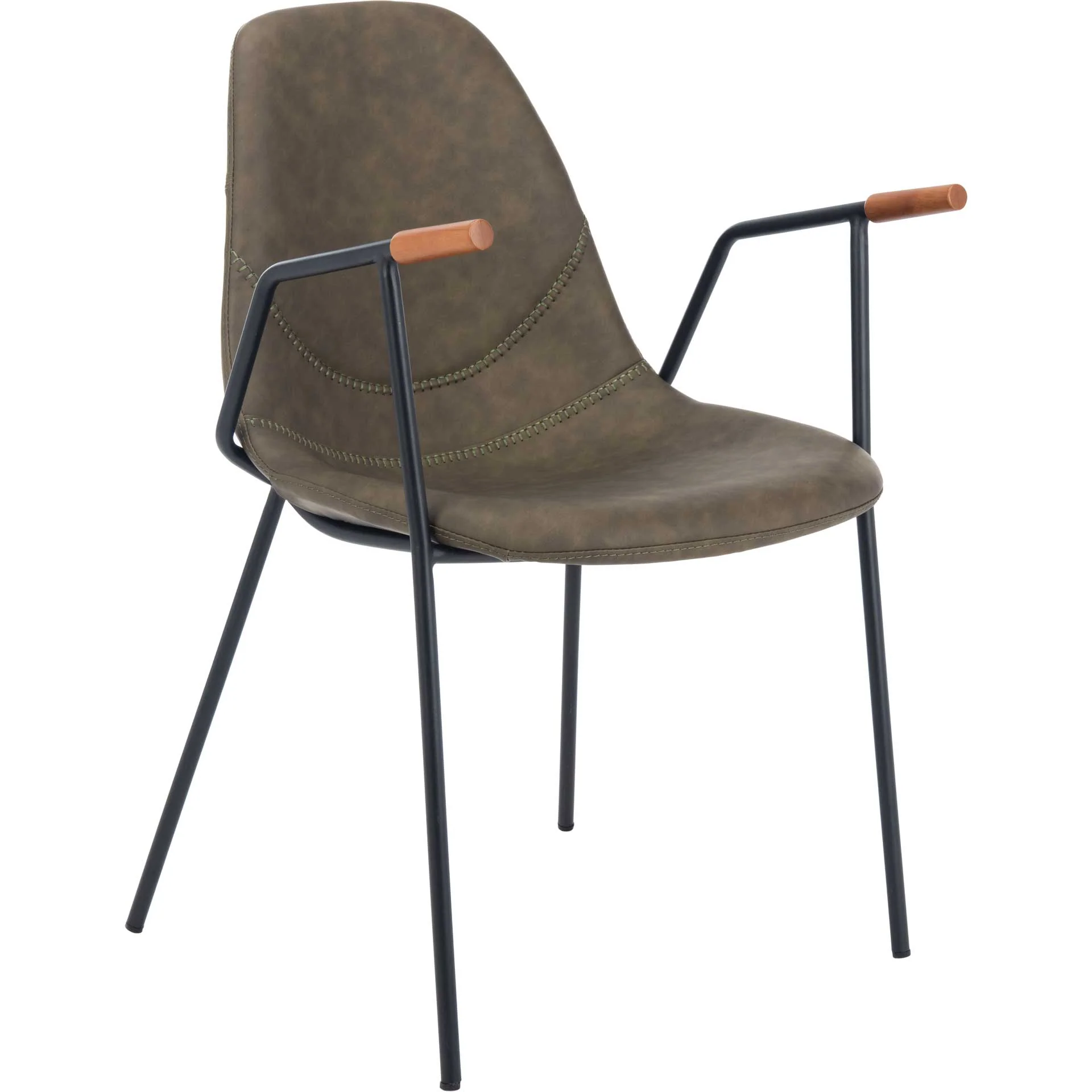 Taos Mid Century Dining Chair Olive (Set of 2)