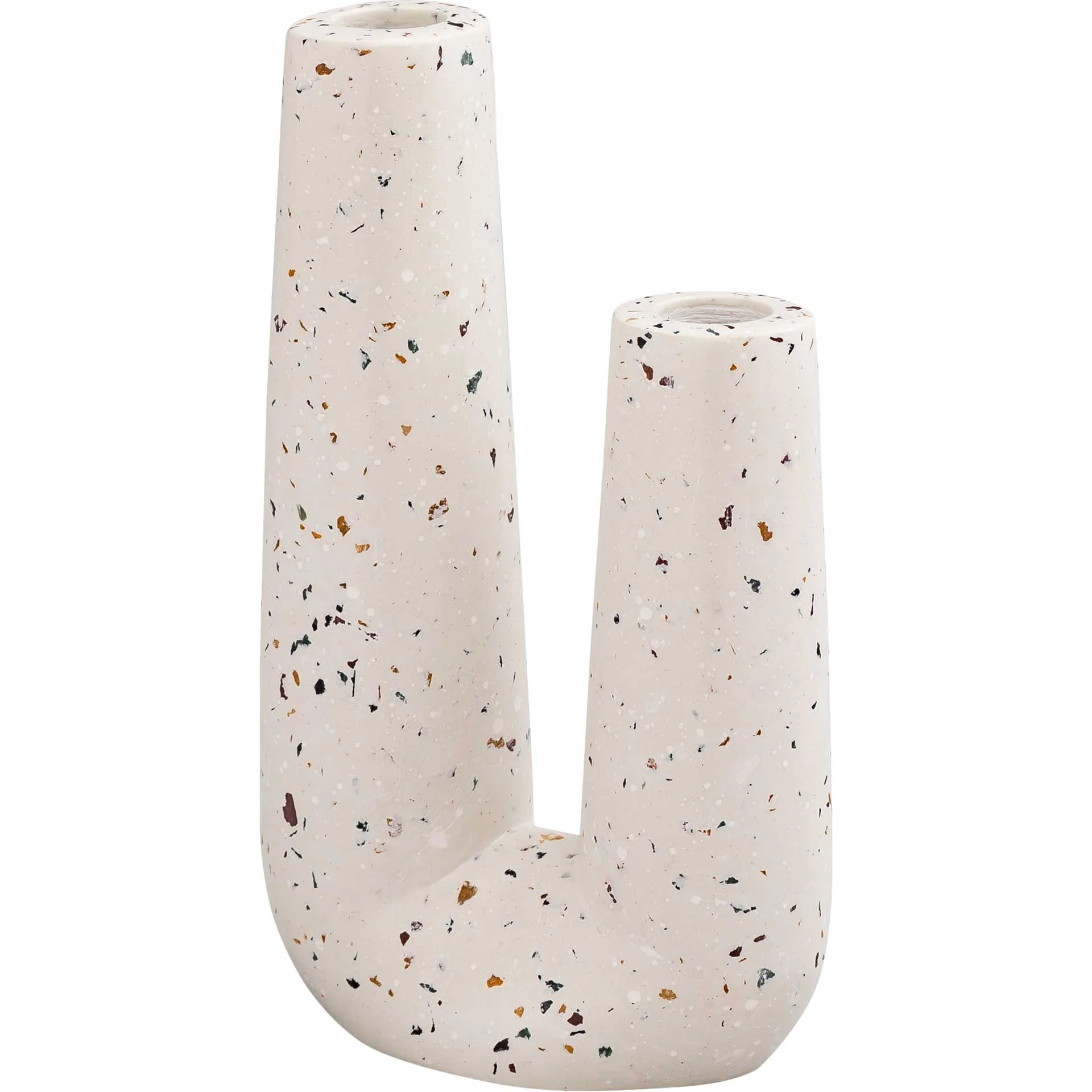 Tegan Novelty Tube Vase White Terrazzo