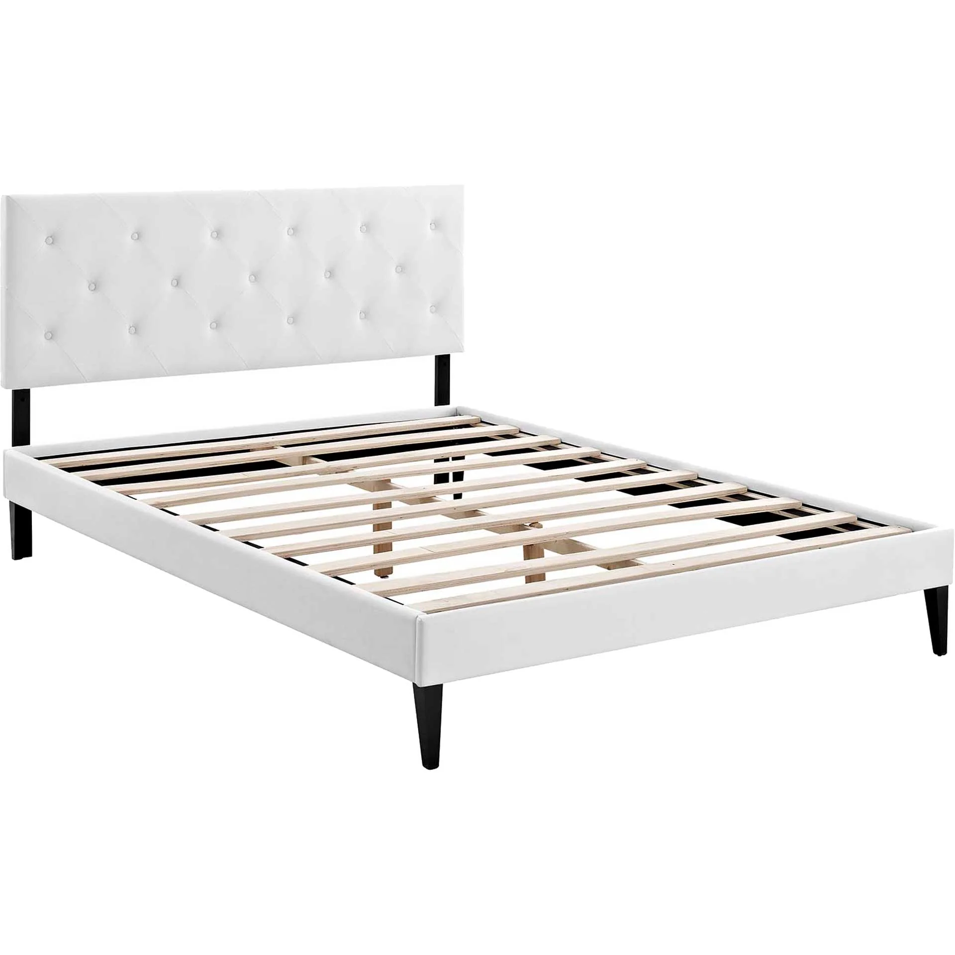 Terry Vinyl Platform Bed White - Image 4