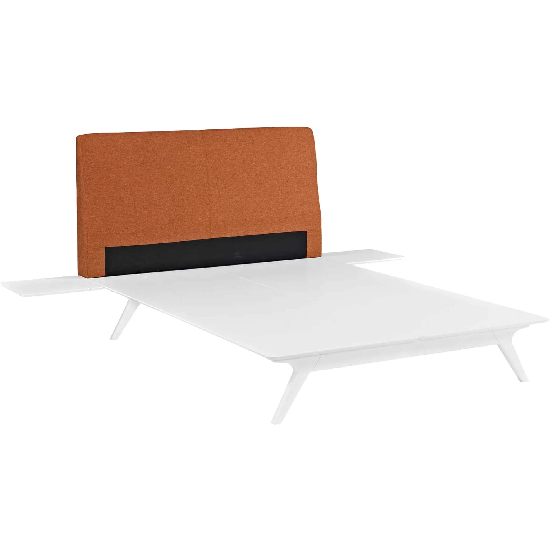 Thames Bed White/Orange With Side Tables - Image 4
