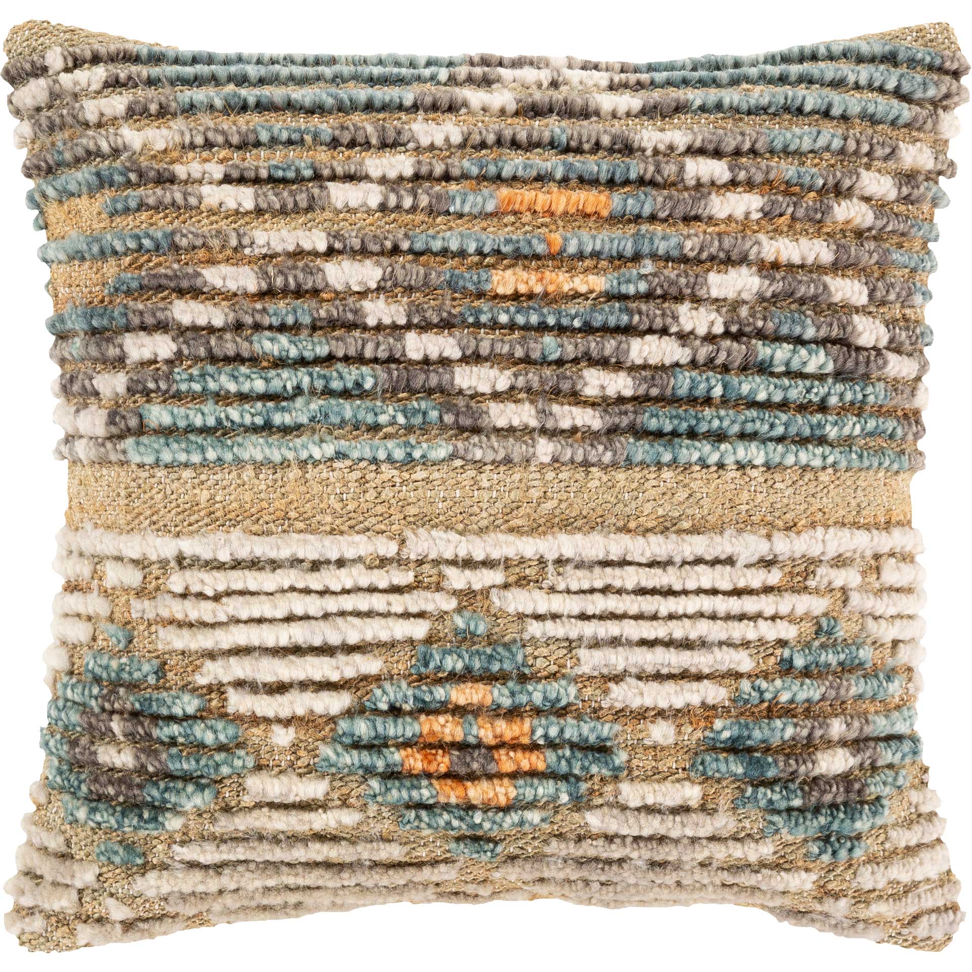 Tiana Pillow Navy/Teal/Beige