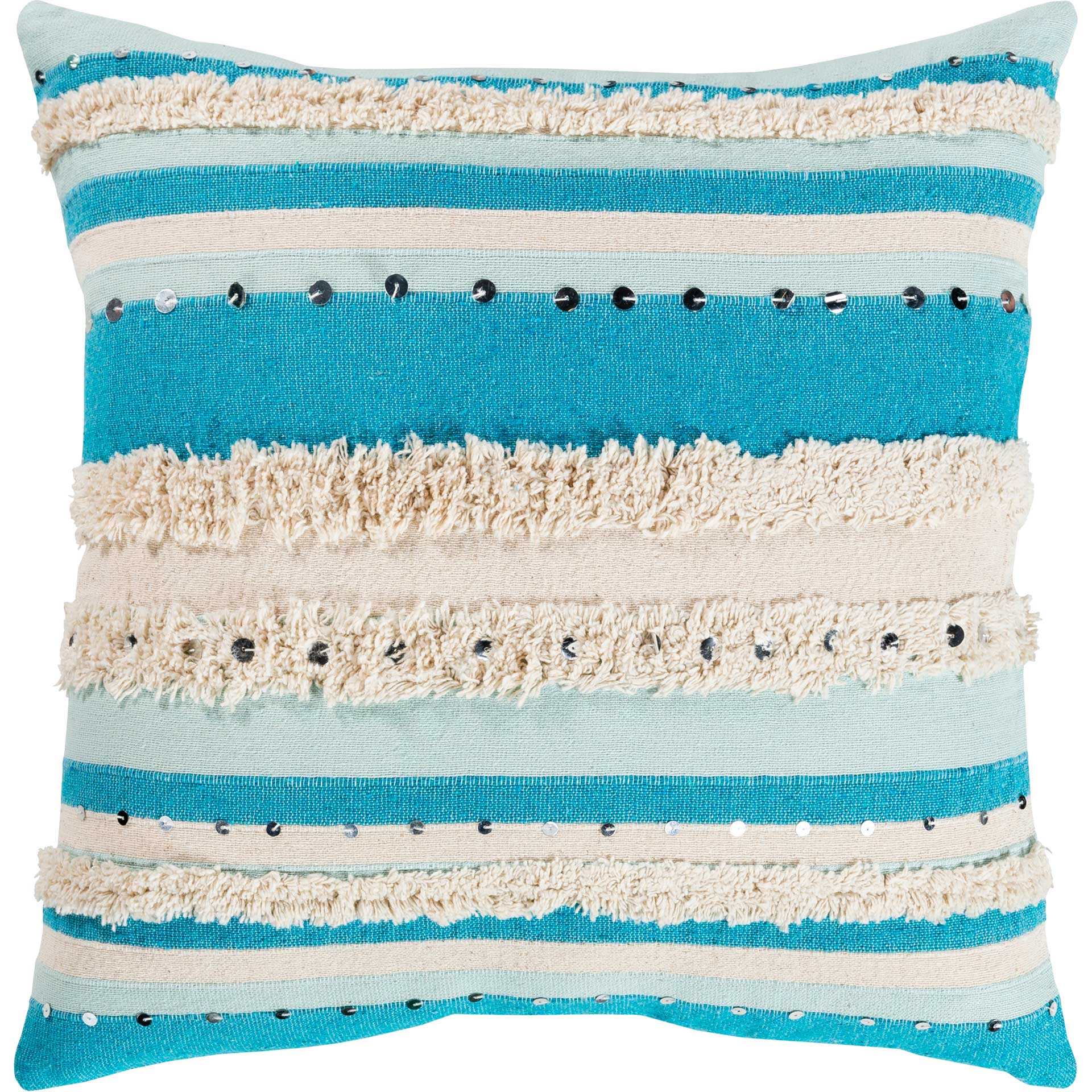 Timur Pillow Aqua/Pale Blue/Cream