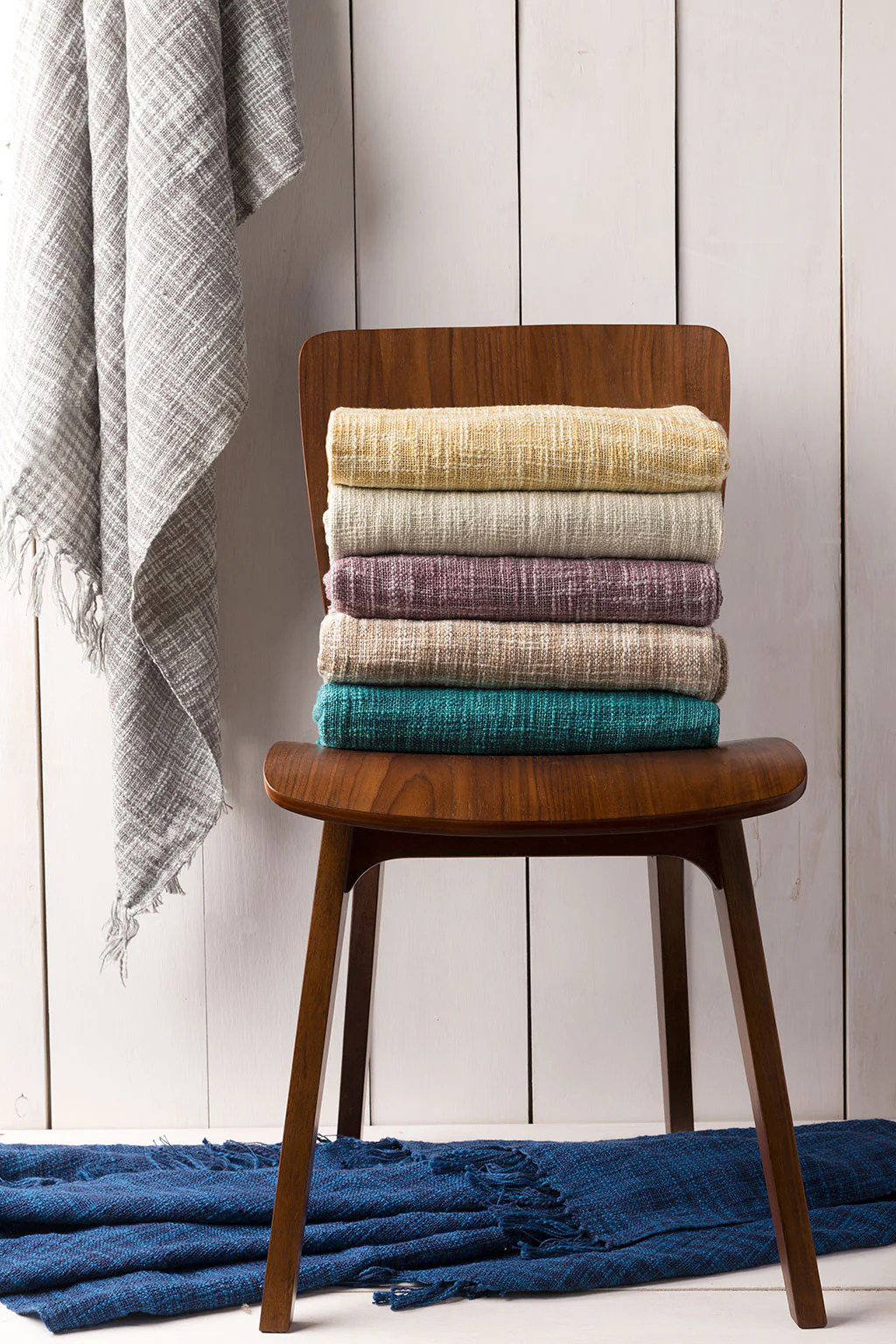 Tori Solid Teal Throw - Image 2