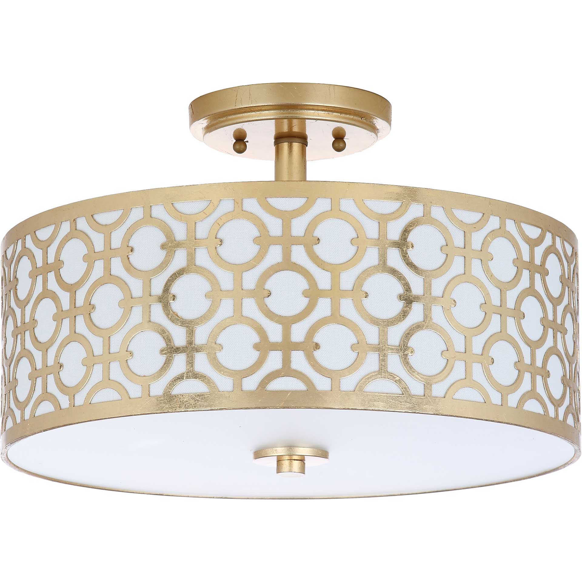 Velvet Poms Gold Flush Mount Gold