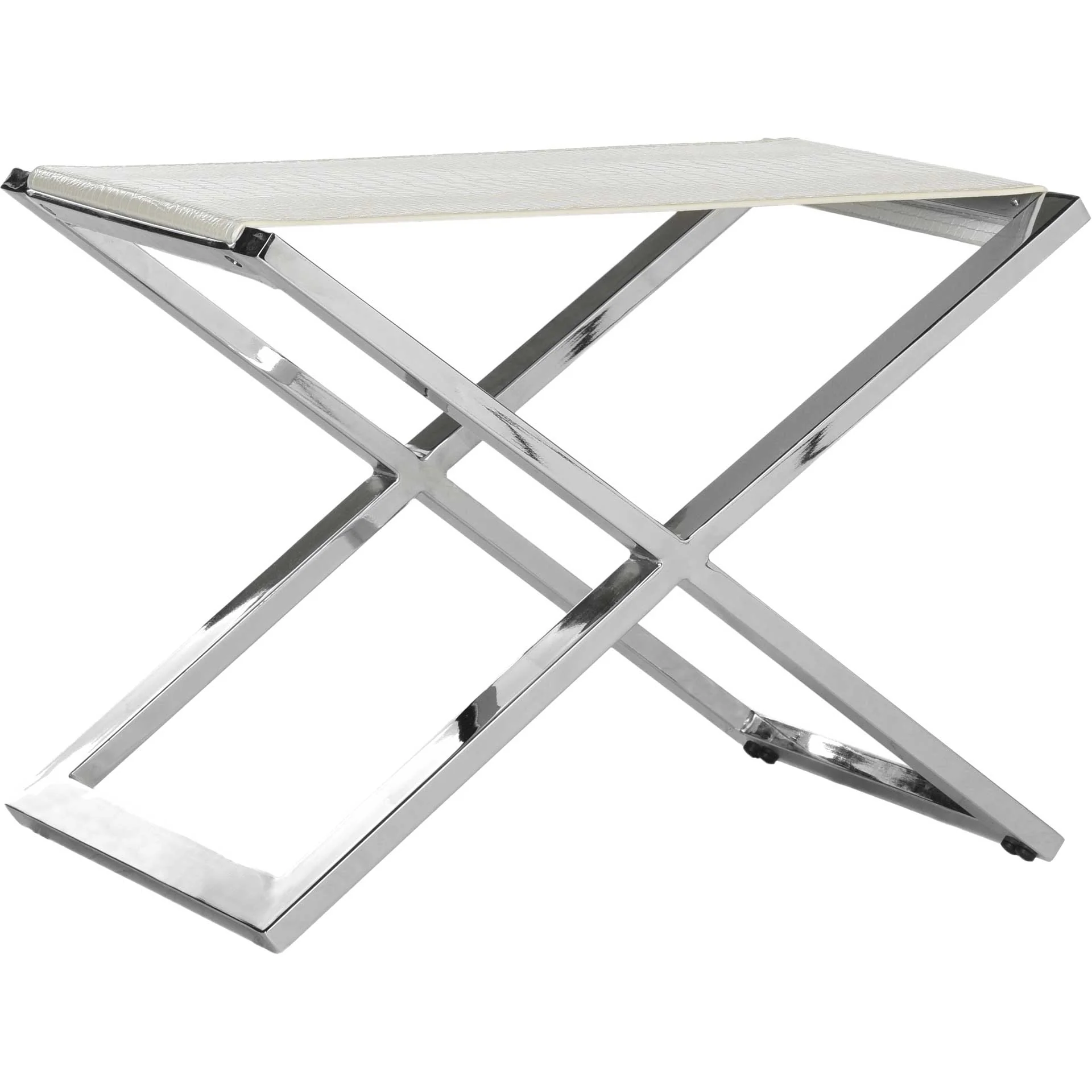 Ventura Bench White/Crocodile/Chrome