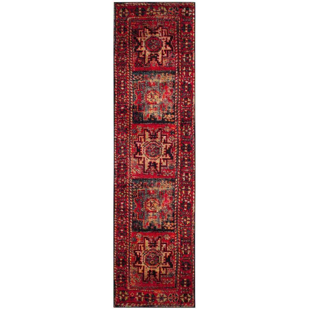 Vintage Hamadan Native Red/Multi Runner Rug