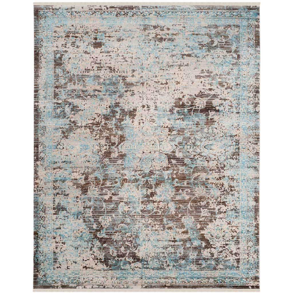 Vintage Persian Brown/Light Blue Area Rug
