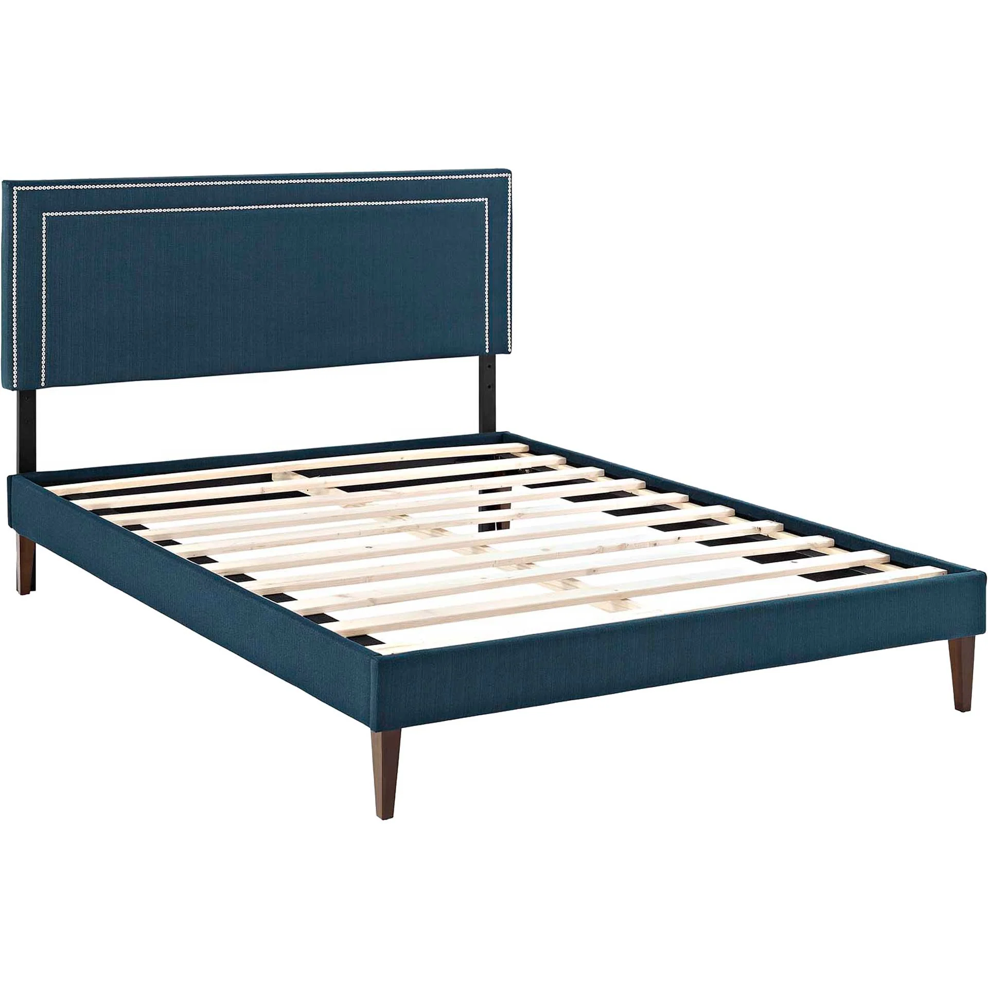 Volga Fabric Platform Bed Azure - Image 4