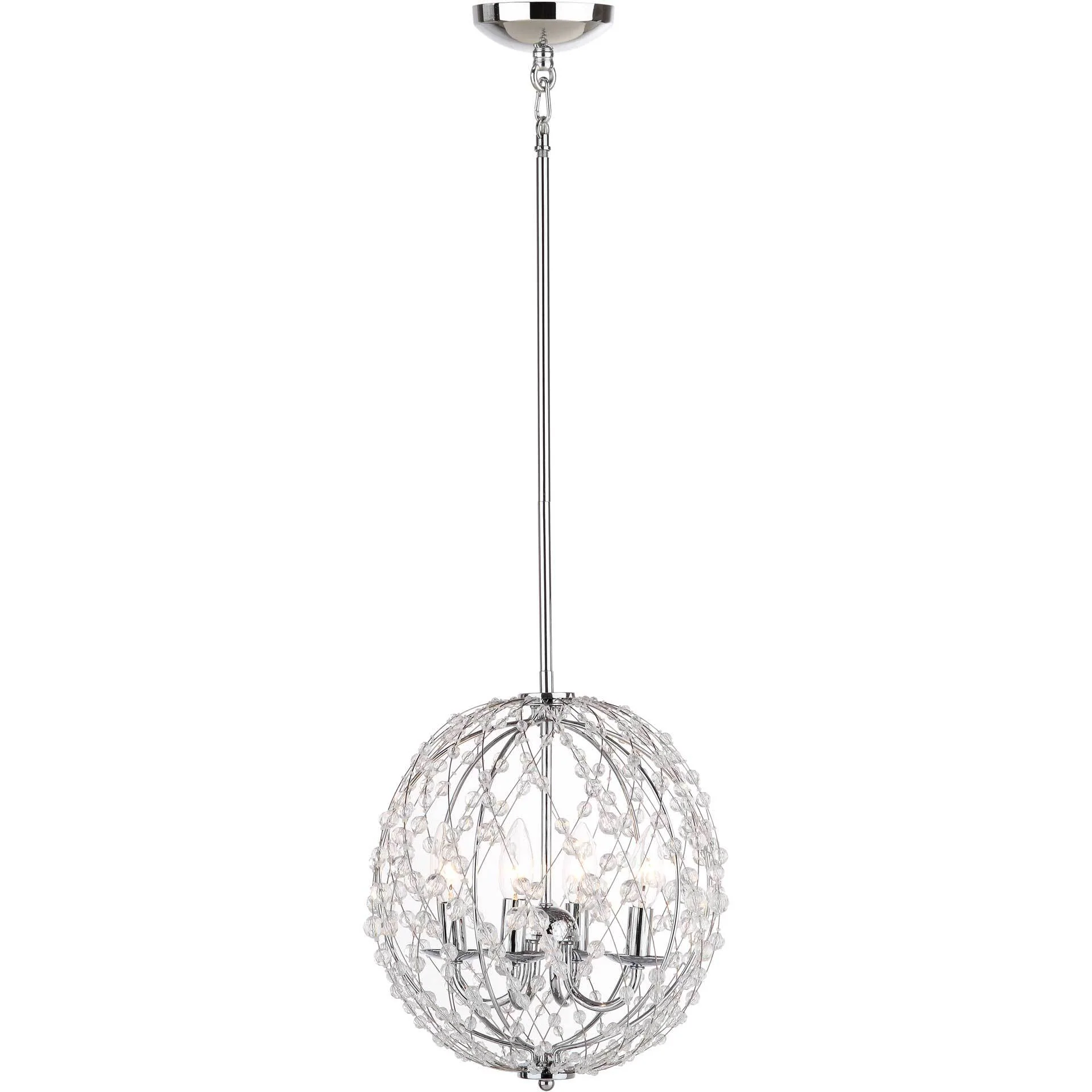 Will Chrome Beaded Adjustable Pendant