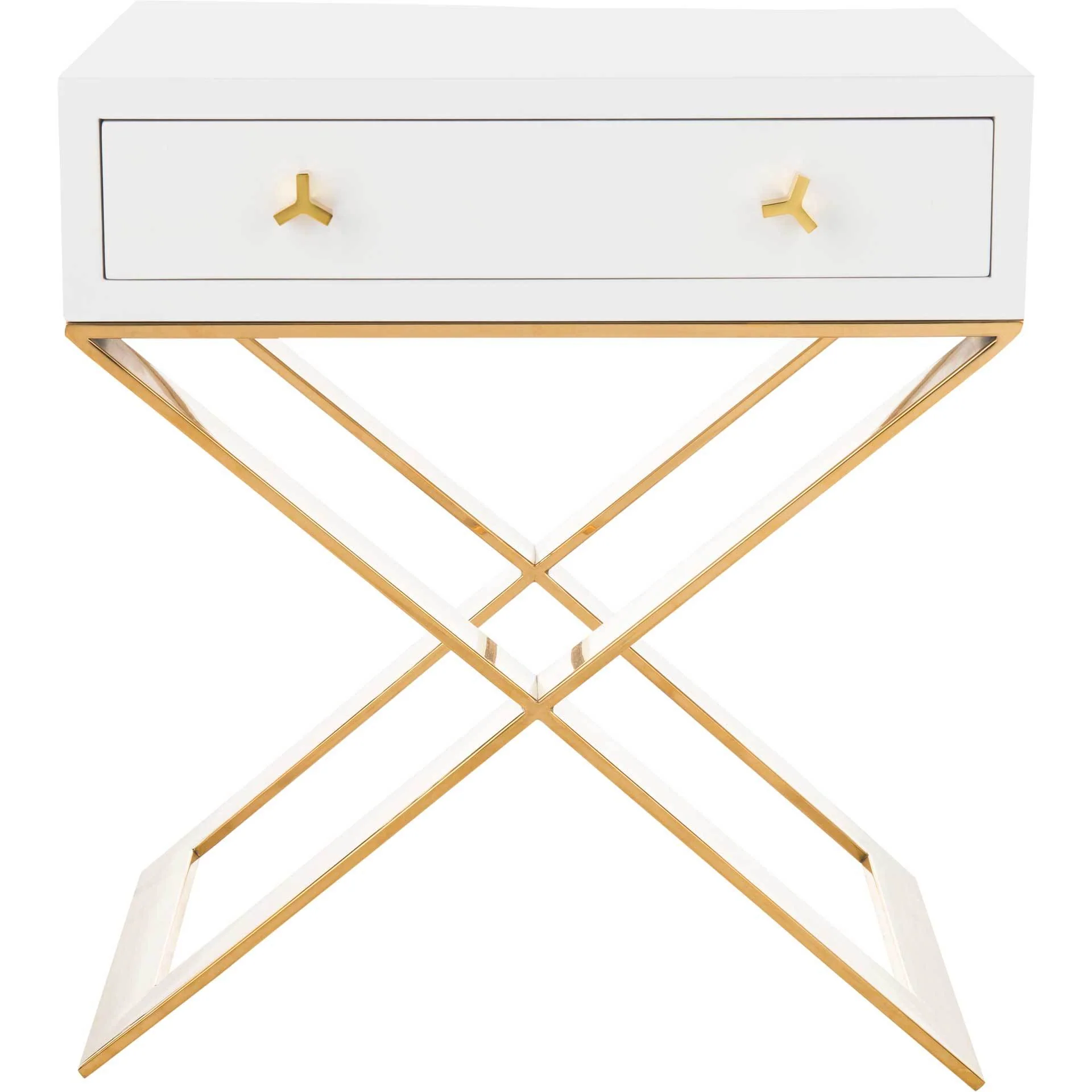 Yoali Side Table White/Gold