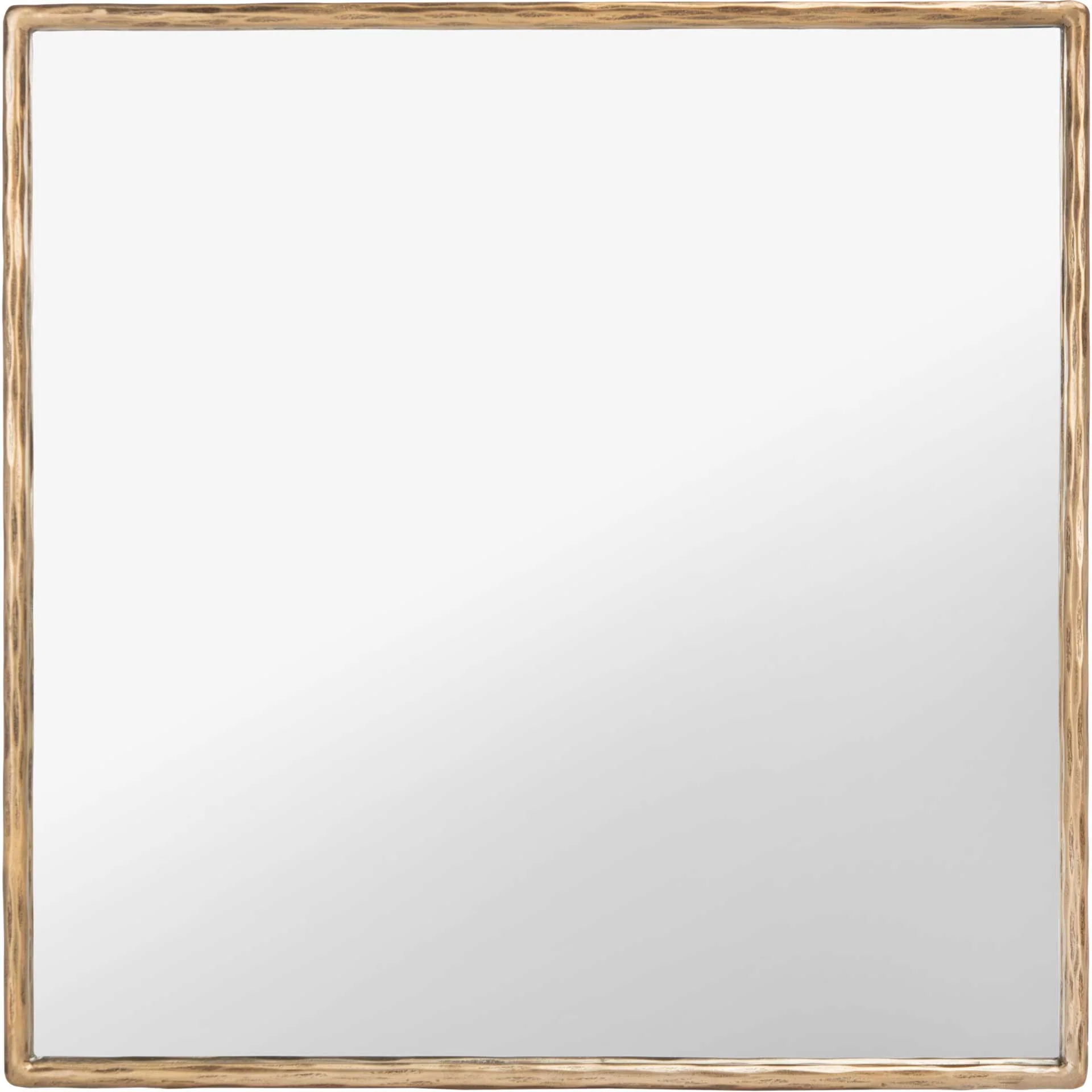 Yves Square Metal Mirror Brass