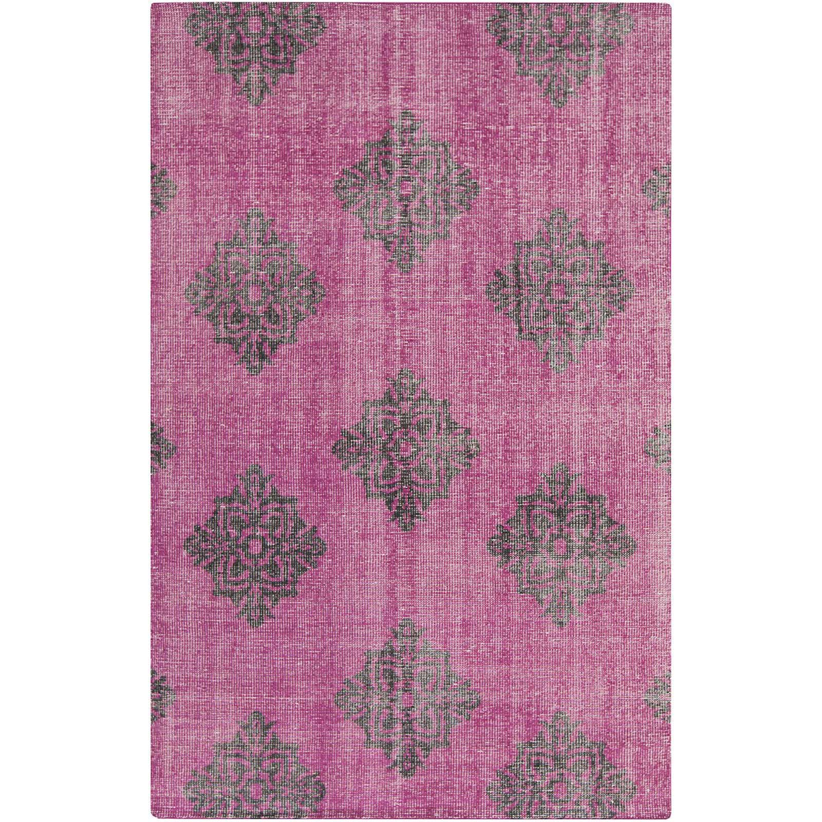 Zahra Magenta/Black Area Rug